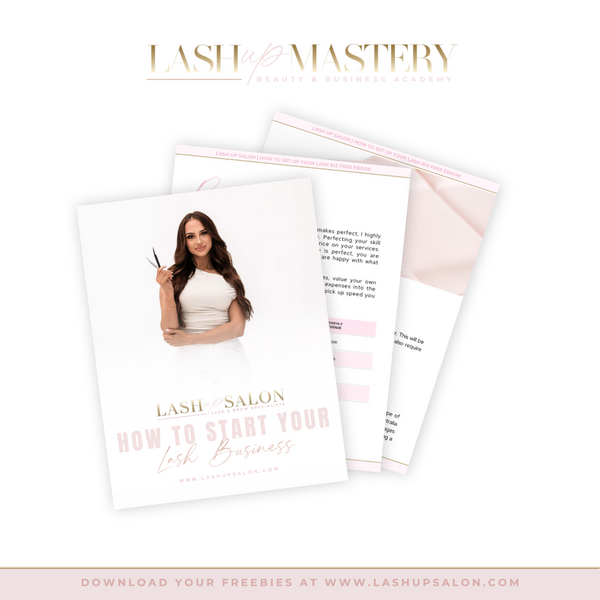How to set up your lash business ebook